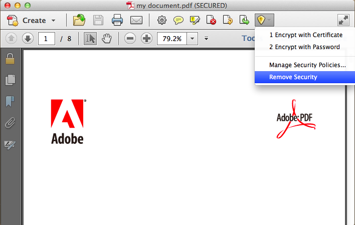 how do you password protect a pdf document in adobe reader